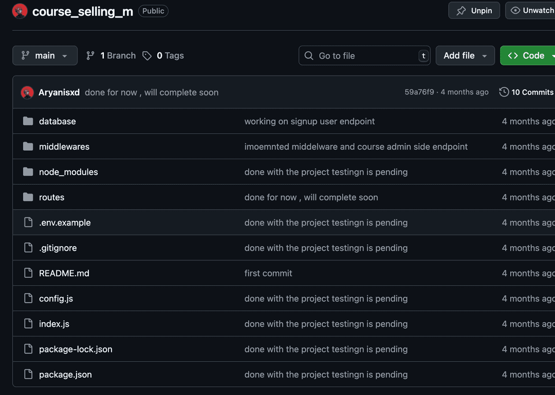 Course Selling Api